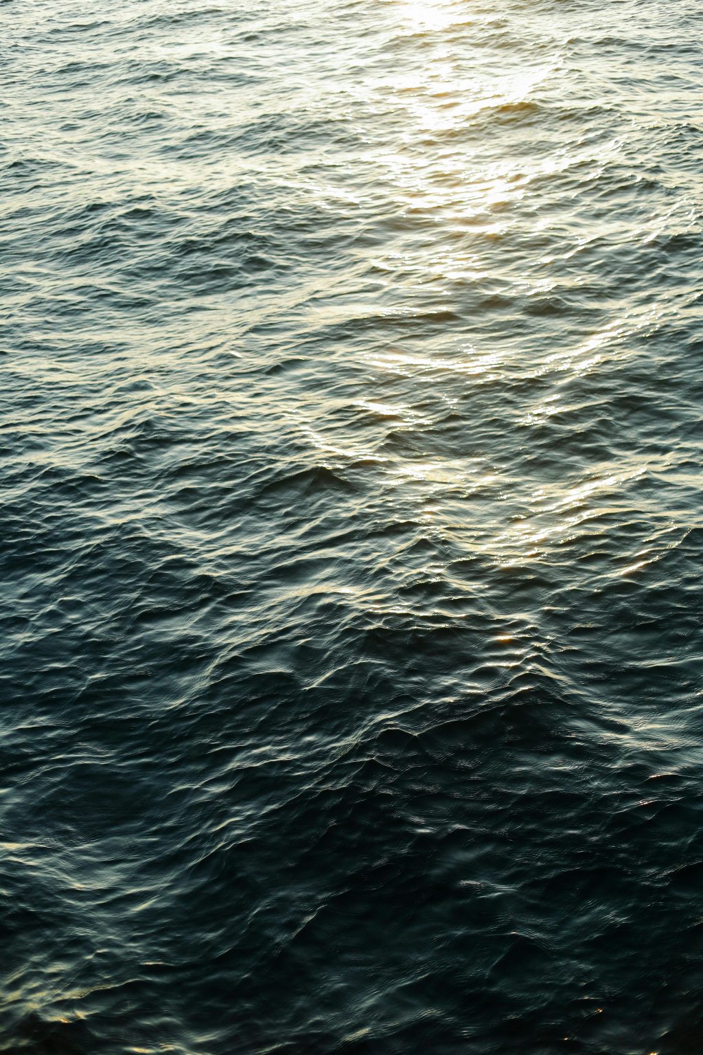 Ocean waves reflecting sunlight